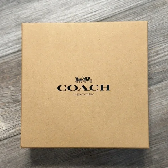 Coach New with Box Set Saddle Brown Leather Valet Trays - Picture 15 of 16